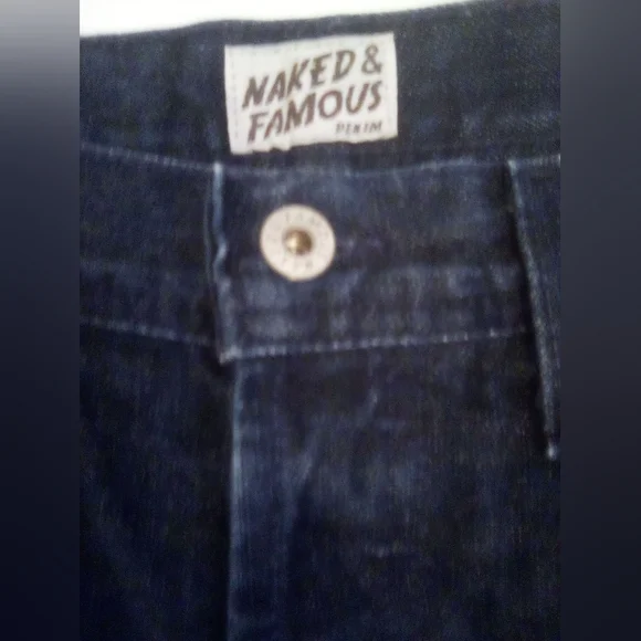 Naked & Famous Denim Raspberry Scratch N Sniff Blue Size 31 100% Cotton